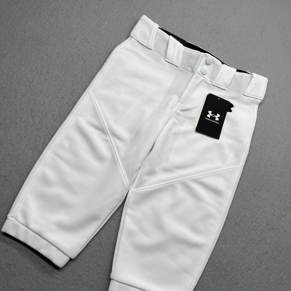 Under Armour Boys Utility Knicker Baseball Pants White YXS New With Tags